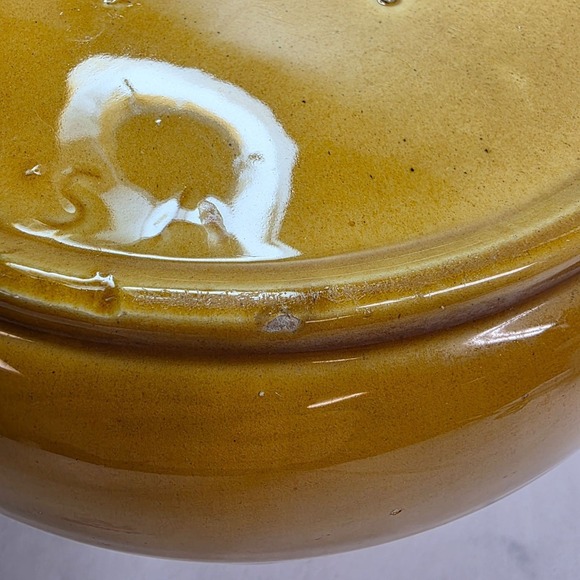 Vintage Jenkins Ceramics California MCM Yellow Drip Glazed Planter Bowl Handcraf - Picture 6 of 9